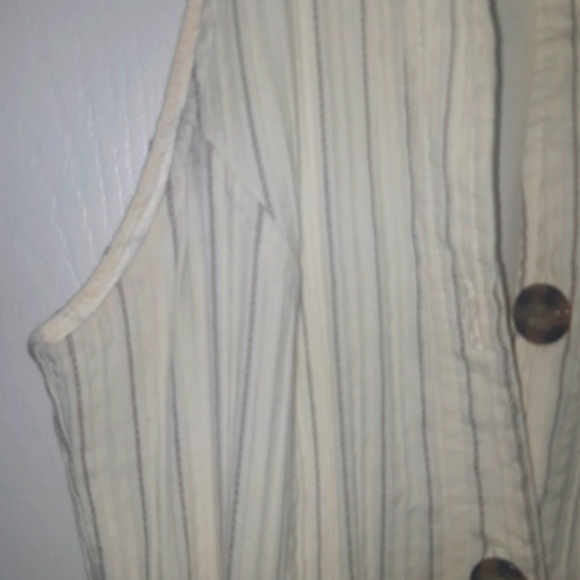 (M)🆕️⚘️Le Chateau⚘️ Striped Button Down Striped Dress👗 Ptp 15"× L39.5" - Picture 5 of 10